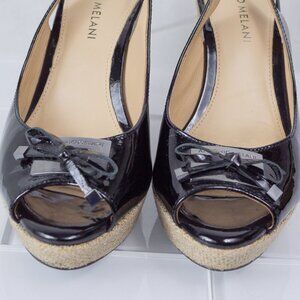 Antonio Melani 7M, back strap, black 4 inch heal solid